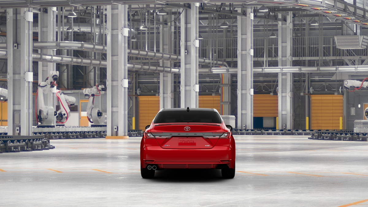 New 2027 Supersonic Red with Midnight Black Metallic roof Toyota XSE image 8