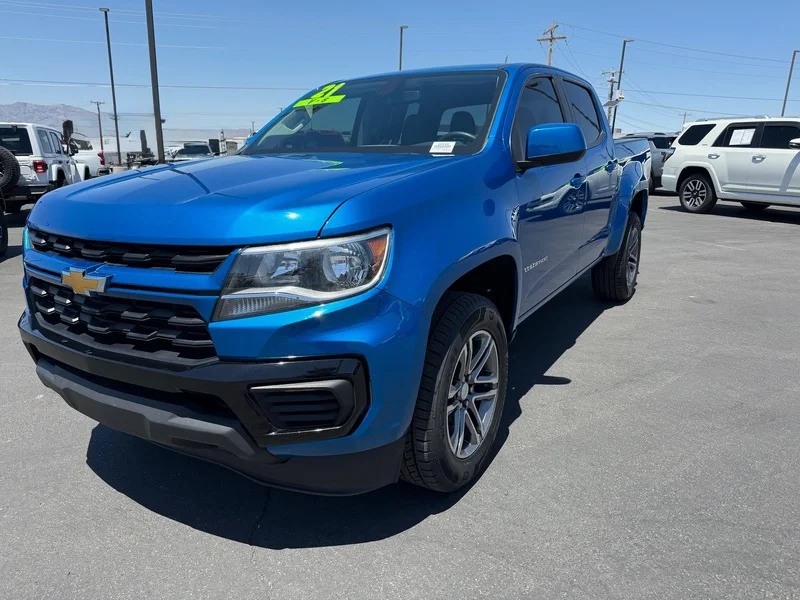 Used 2021 BRIGHT BLUE METALLIC Chevrolet 2WD Work Truck image 7