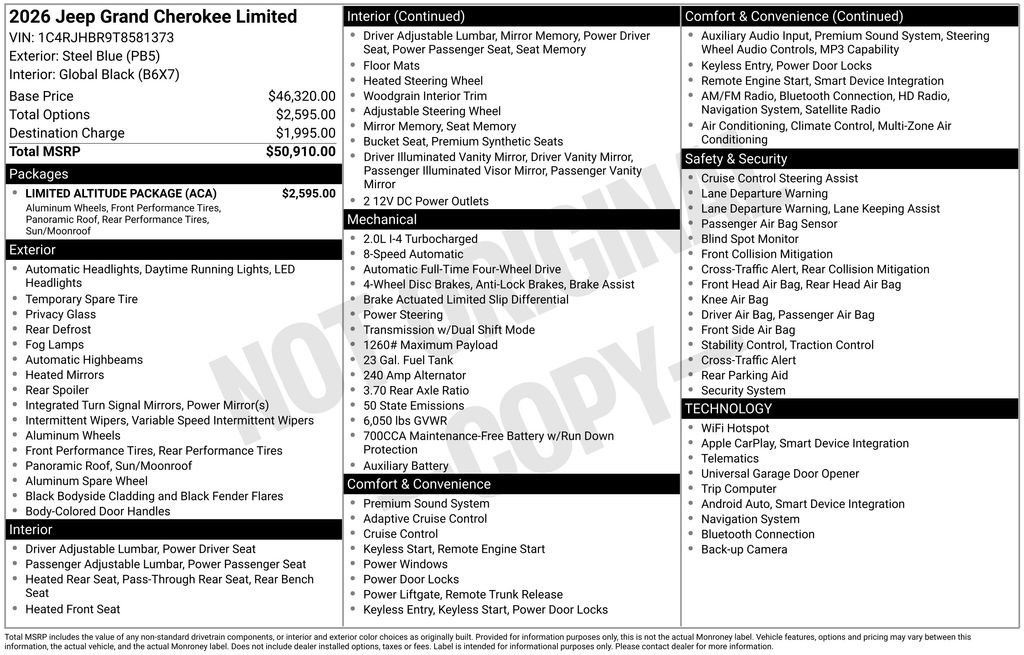 New 2026 Steel Blue Exterior Paint Jeep Limited image 28