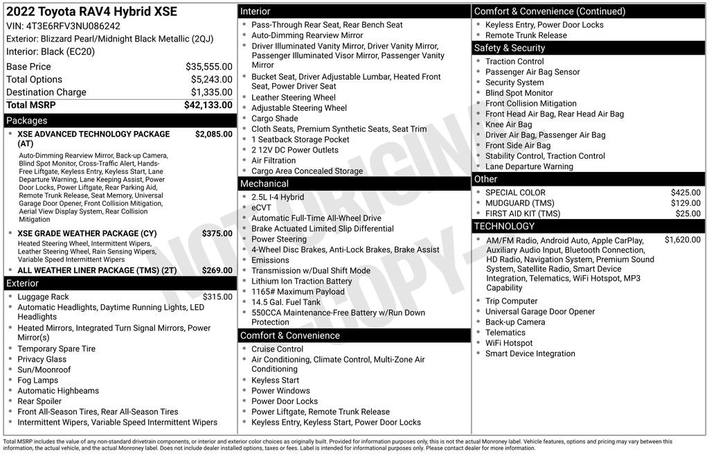 Used 2022 White Toyota XSE image 10