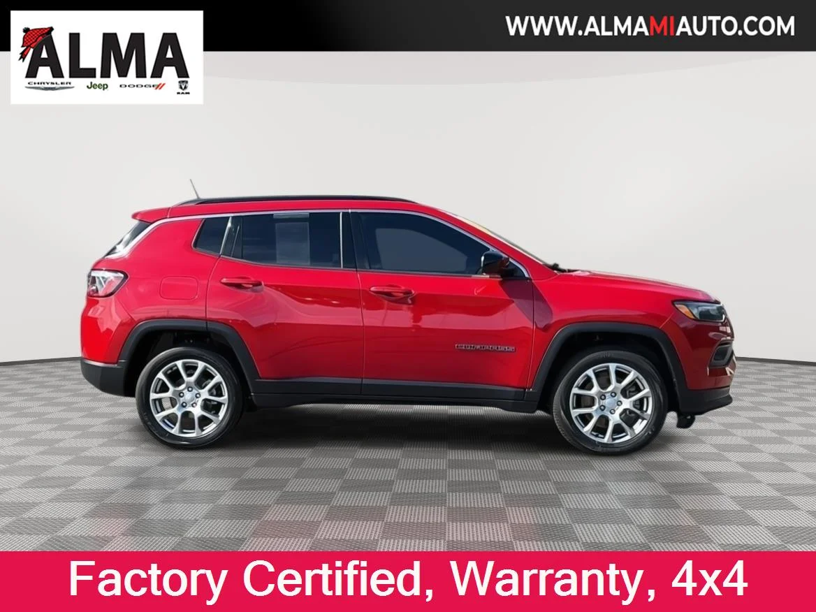 Certified 2023 Jeep Compass Latitude Lux with VIN 3C4NJDFNXPT503870 for sale in St. Louis, MI