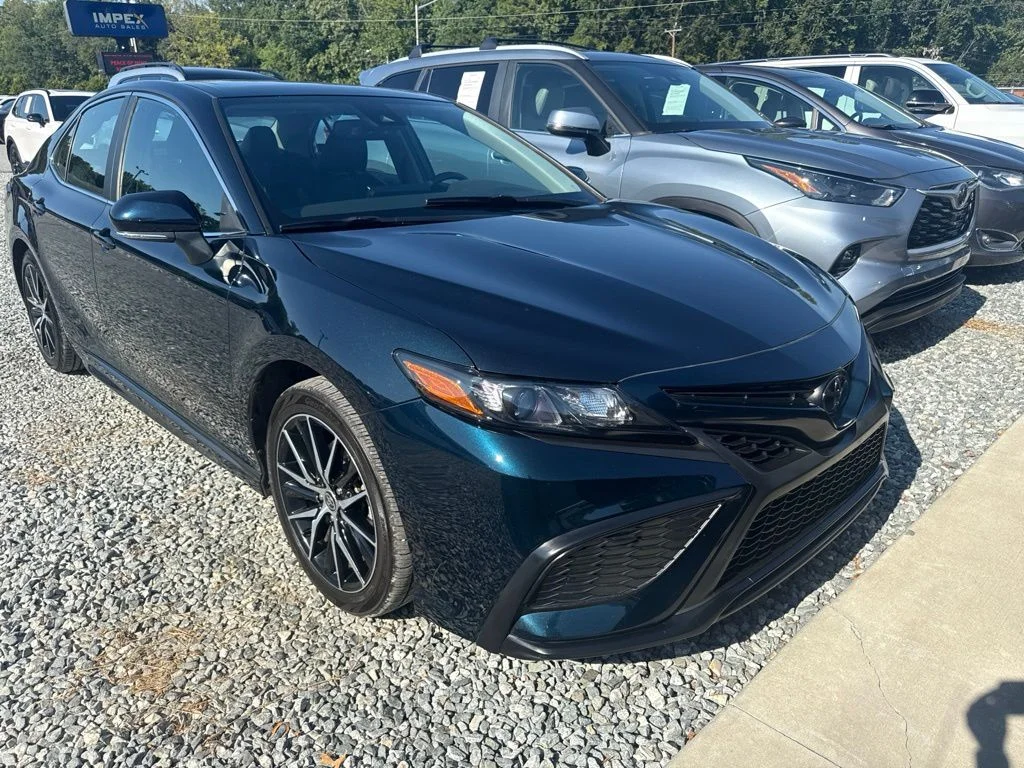 Used 2021 Blue Toyota SE image 2