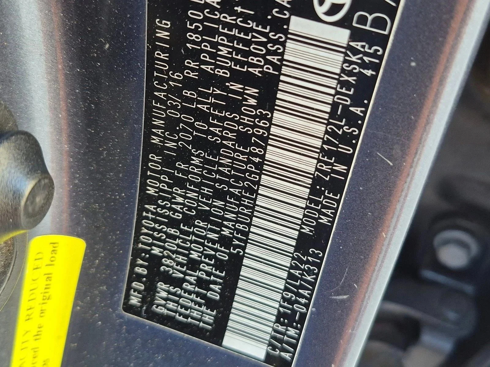 Used 2016 Slate Metallic Toyota S Premium image 15