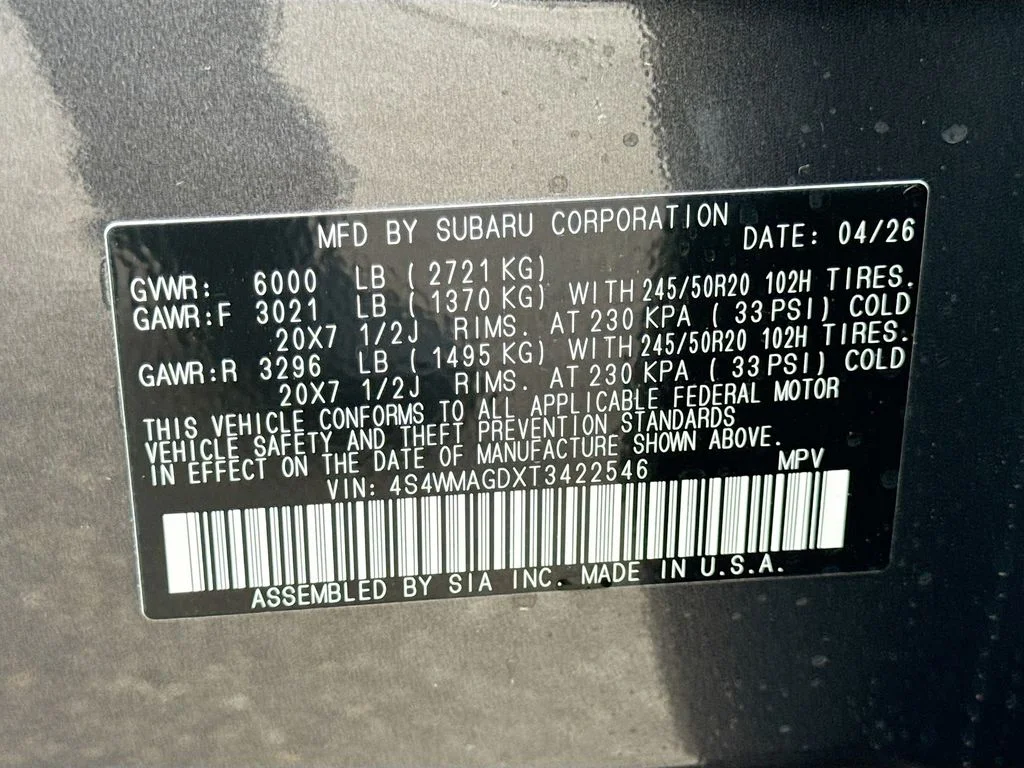 New 2026 Gray Subaru Limited image 44