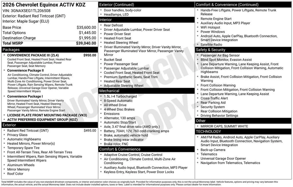 2026 Chevrolet Equinox ACTIV - Photo 8