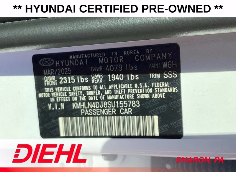 Certified Used 2025 White Hyundai Limited image 19