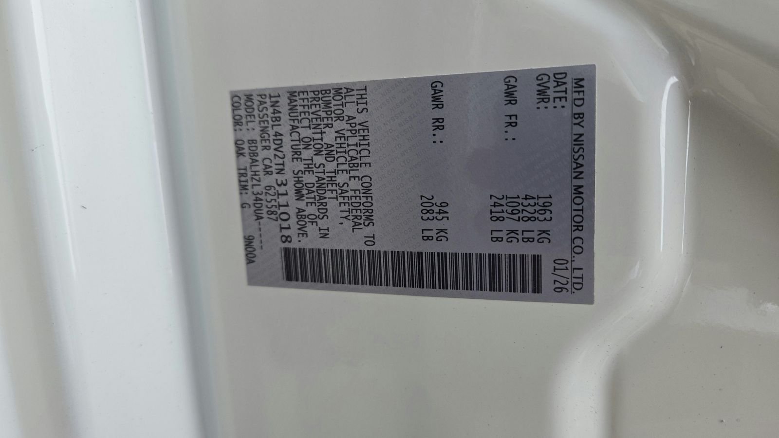 Certified Used 2026 White Nissan 2.5 SV image 26