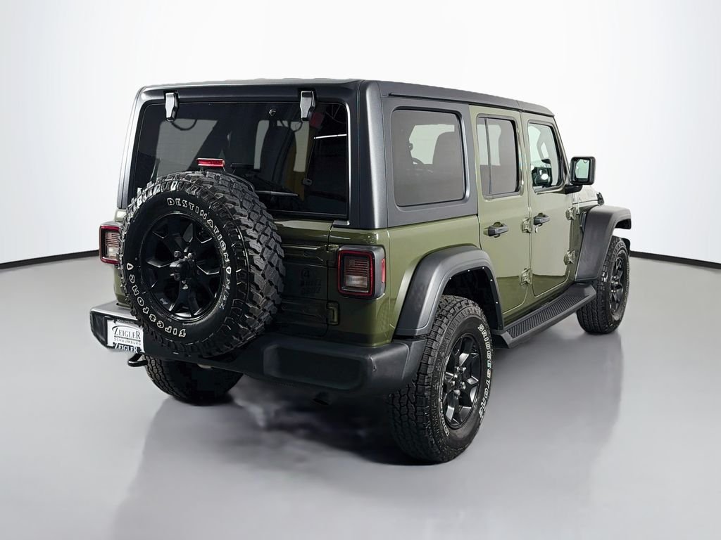 Used 2021 Green Jeep Unlimited Willys image 7