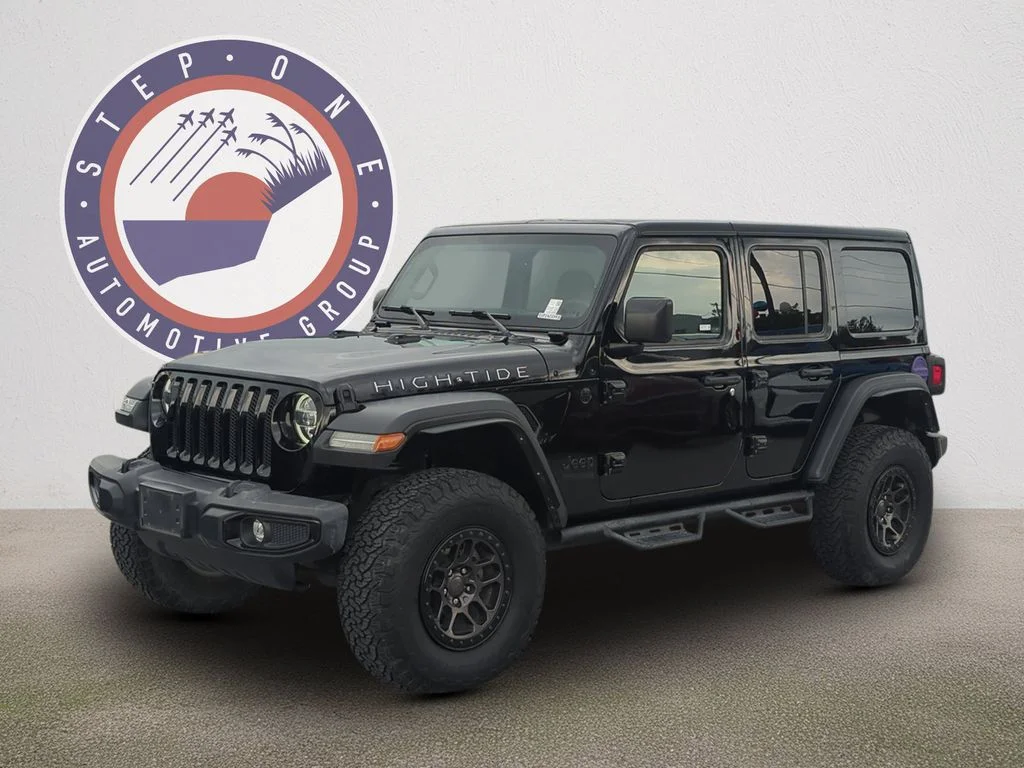 Used 2022 Black Jeep Unlimited High Tide image 1