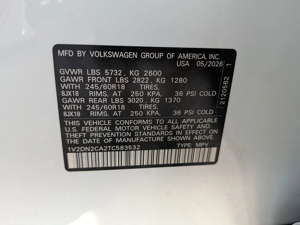 New 2026 White Volkswagen 2.0T SE image 32