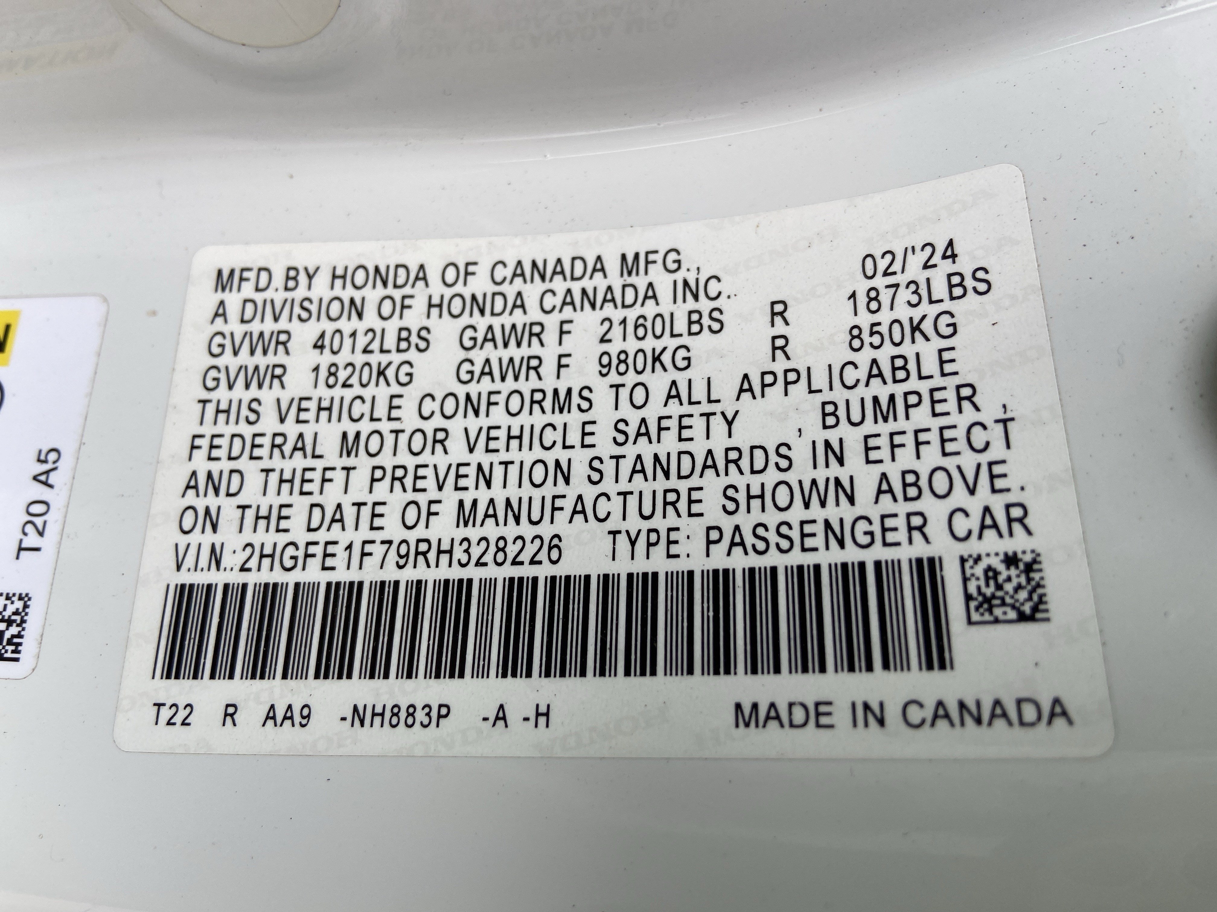 Used 2024 Platinum White Pearl Honda EX image 33