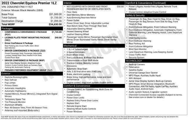 Used 2022 Black Chevrolet Premier image 3