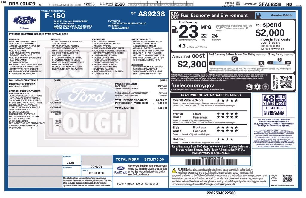 Used 2025 Blue Ford King Ranch image 28