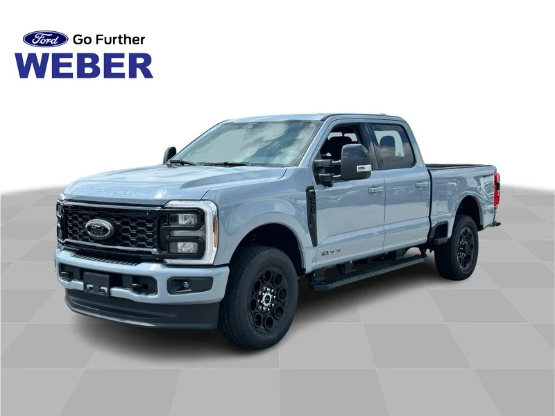 New 2026 Glacier Gray Metallic Tri-Coat Ford LARIAT 4WD Crew Cab 6.75