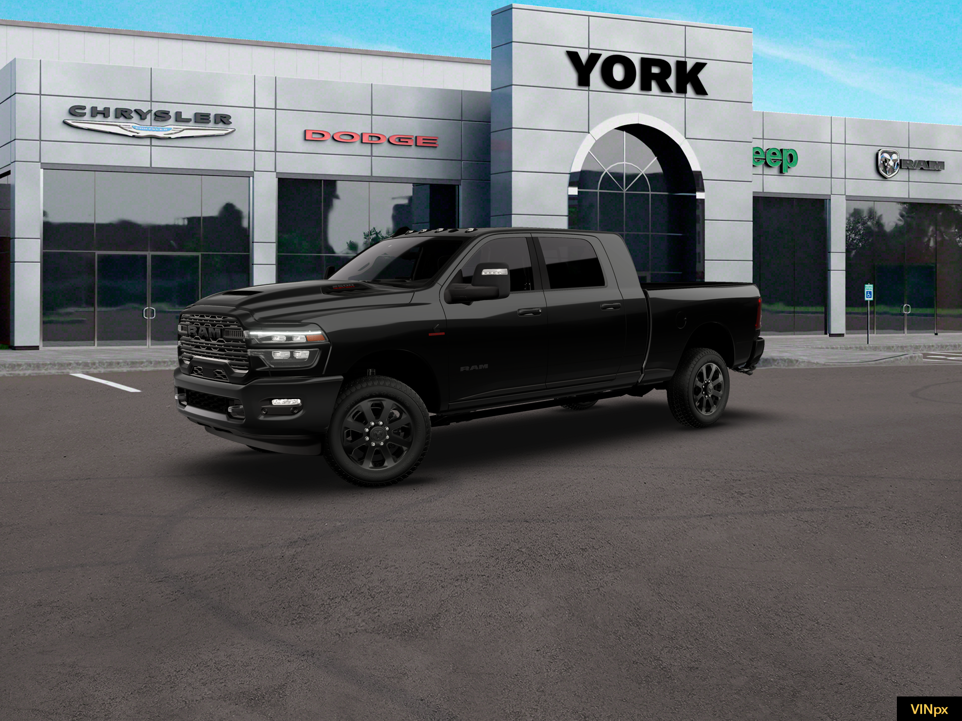 New 2026 Diamond Black Crystal Pearl-Coat Exterior Paint RAM LARAMIE image 14