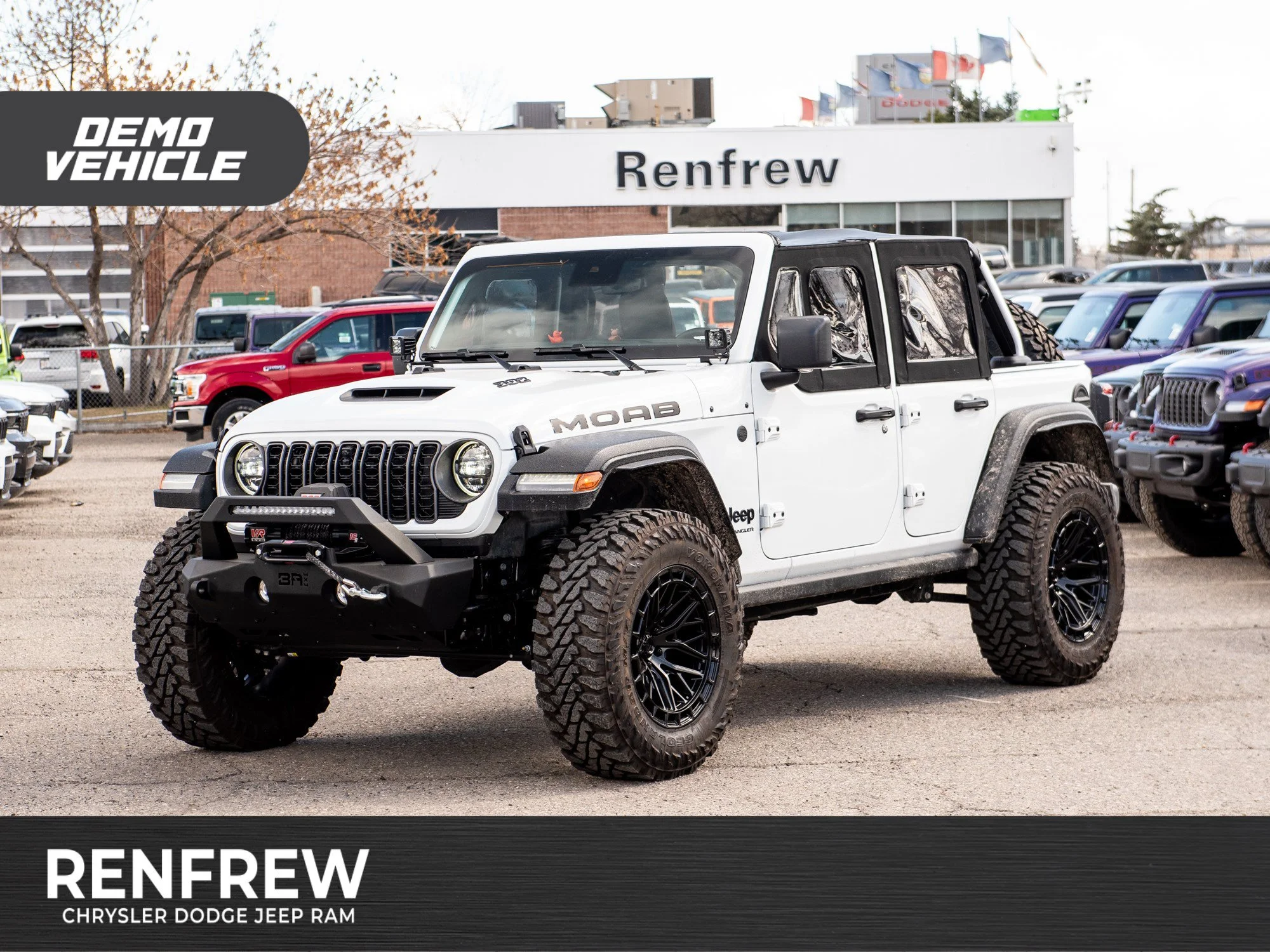 Used 2026 White Jeep Moab 392*, Winch, 37 Inch Tires, Fuel Wheels, Steel Bumper, Pod Lights image 1