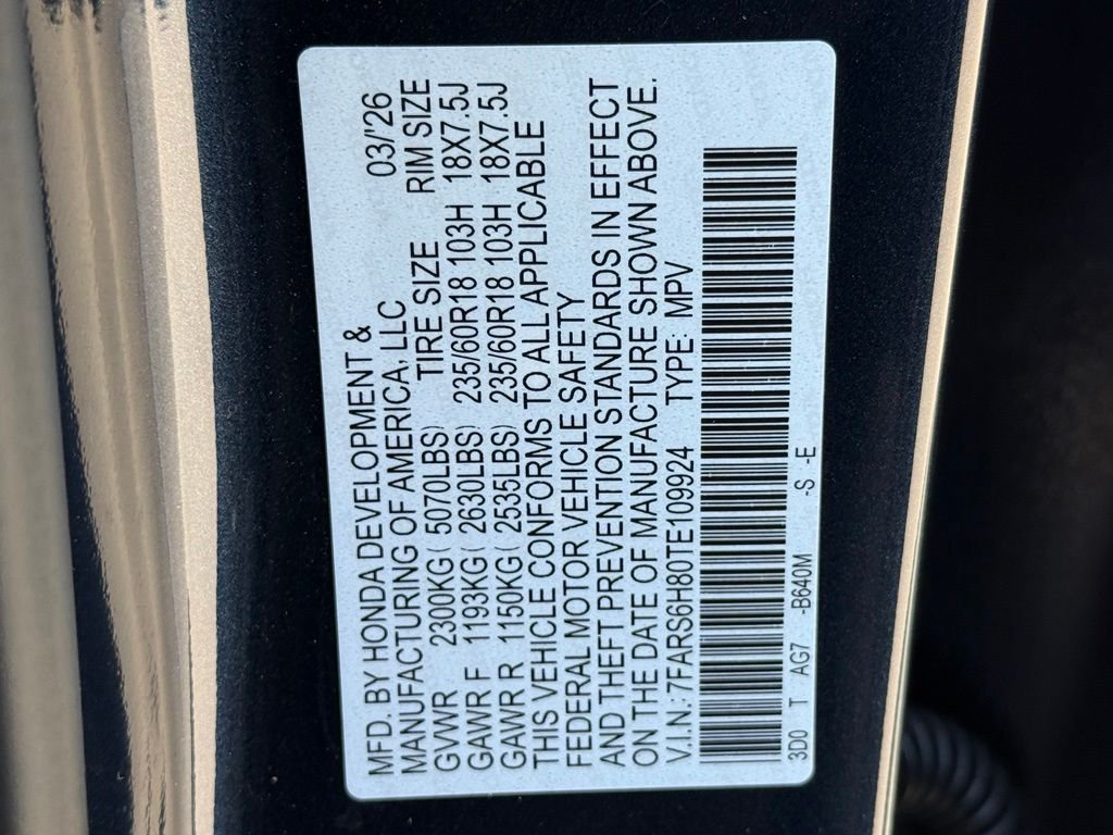Certified Used 2026 Canyon River Blue Metallic Honda AWD Sport-L Hybrid image 31