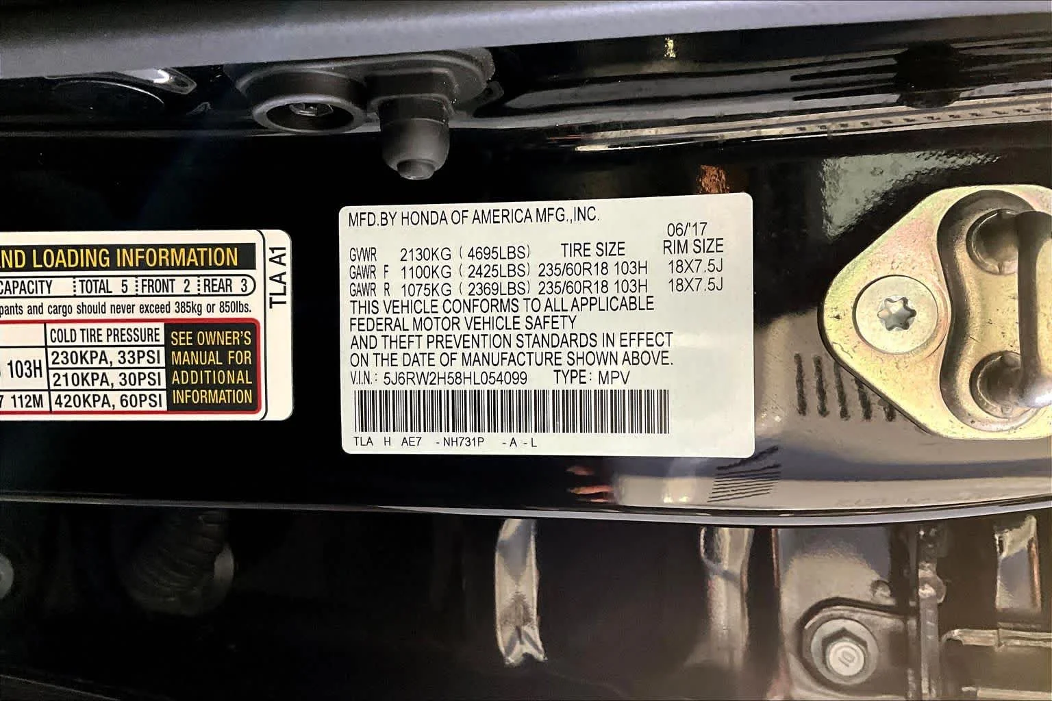 Used 2017 Crystal Black Pearl Honda EX image 33