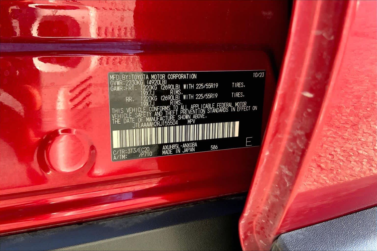 Used 2024 Ruby Flare Pearl Toyota XLE image 36