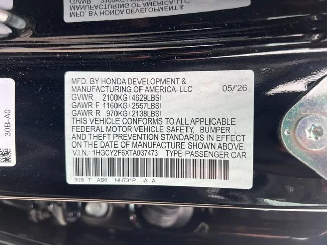 New 2026 Crystal Black Pearl Honda EX-L image 18
