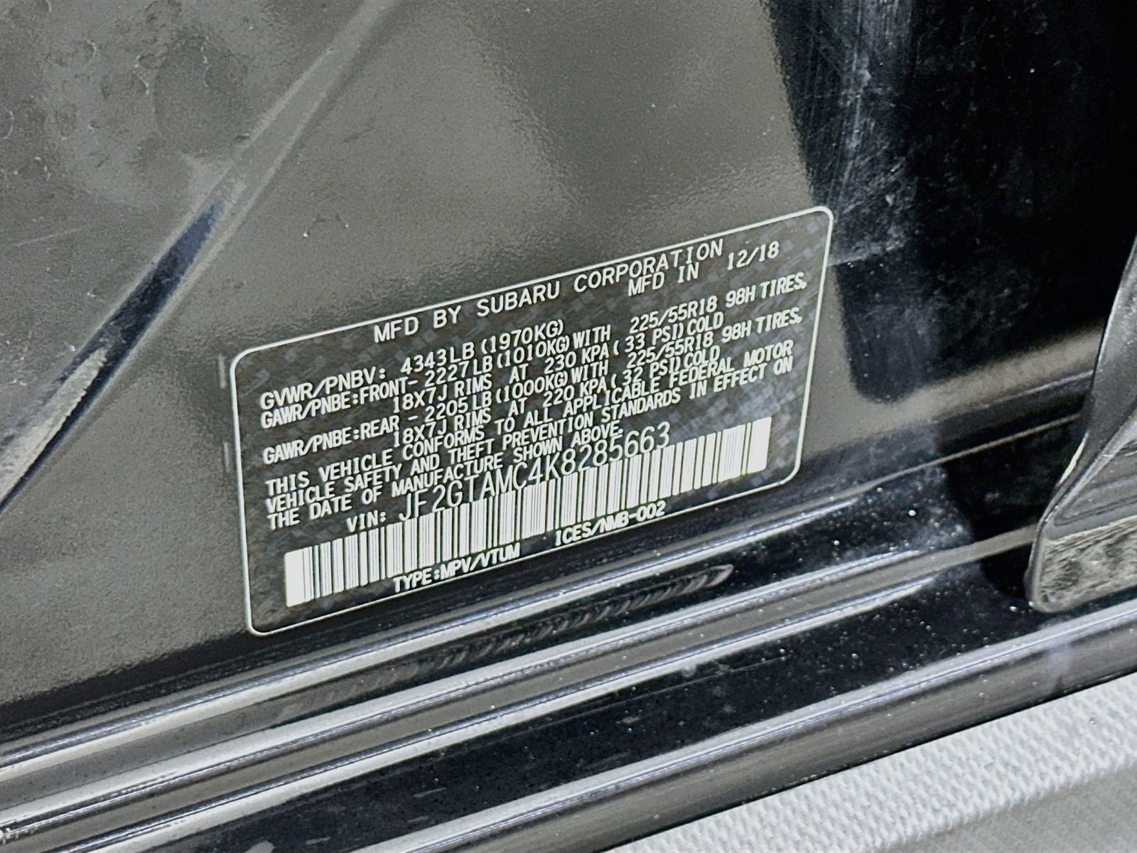 Used 2019 Crystal Black Silica Subaru 2.0i Limited image 31