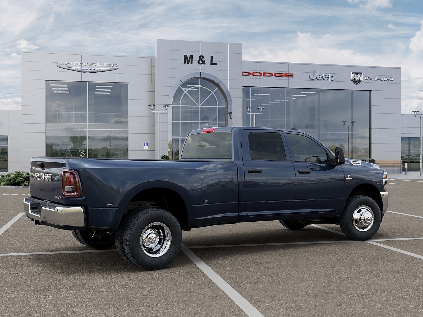 New 2026 Forged Blue Metallic Exterior Paint RAM Tradesman Crew Cab 4x4 8