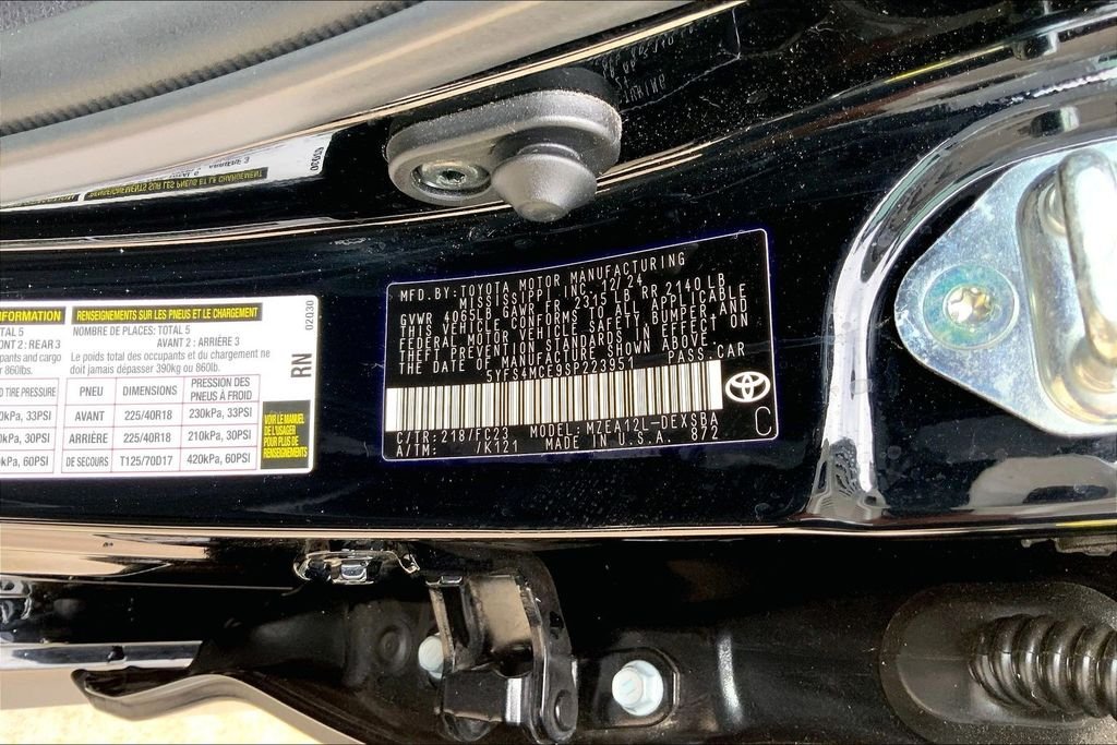 Used 2025 Midnight Black Metallic Toyota SE image 32