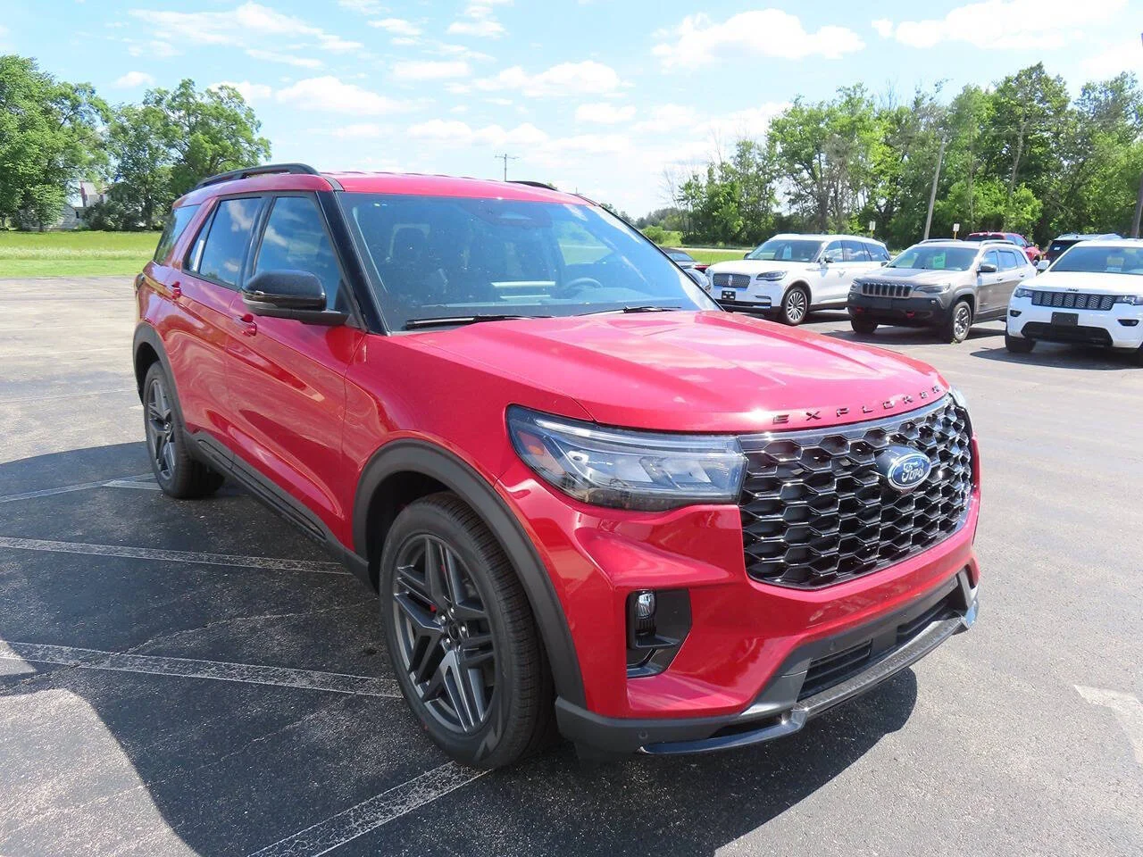 New 2026 Rapid Red Metallic Tinted Clearcoat Ford ST AWD 4dr SUV image 3