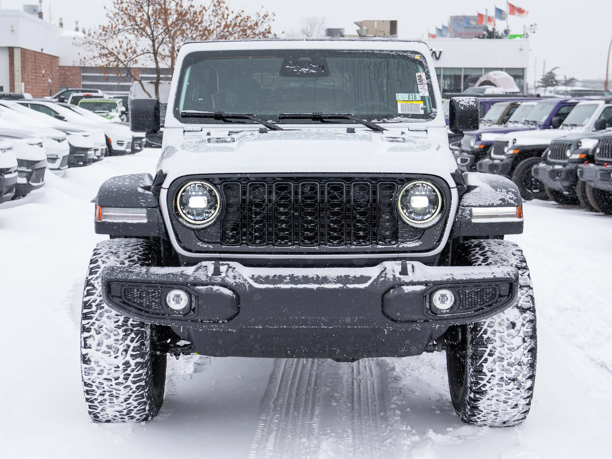 New 2026 White Jeep Willys* 4 Door 4x4, 35 Inch Tires, 4.56 Axle Ratio, Rock Rails image 7