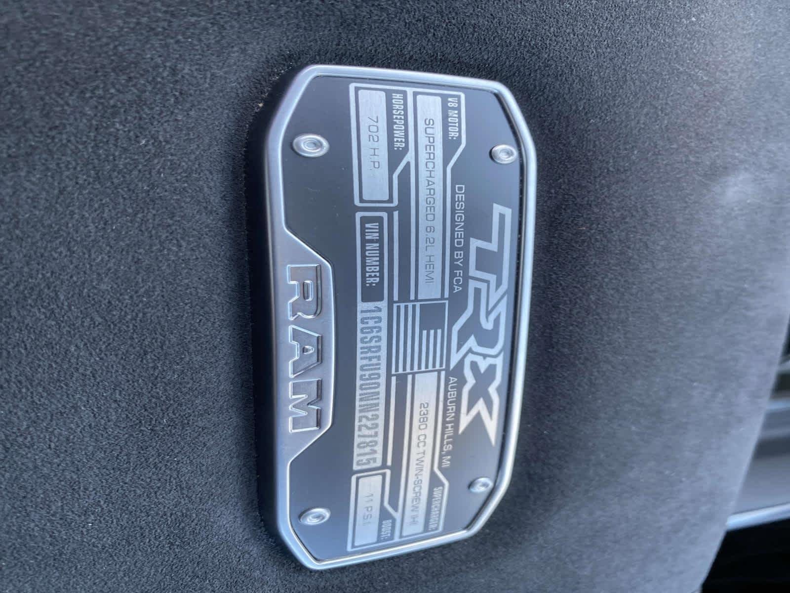 Used 2022 Diamond Black Crystal Pearlcoat Ram TRX image 19