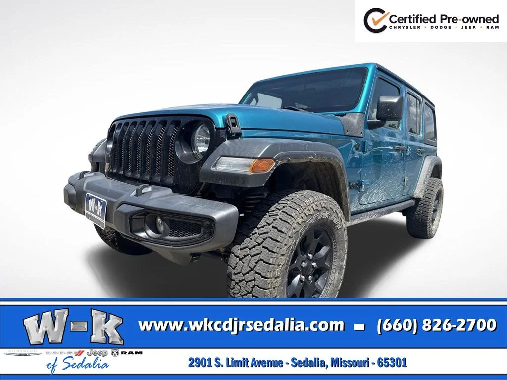 Certified Used 2020 Teal Jeep Unlimited Sport image 12