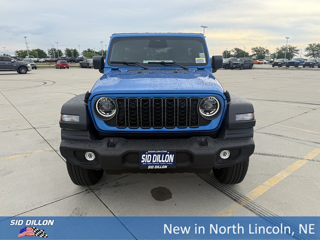 New 2026 Hydro Blue Pearl-Coat Exterior Paint Jeep 4-Door Sport S 4x4 image 3