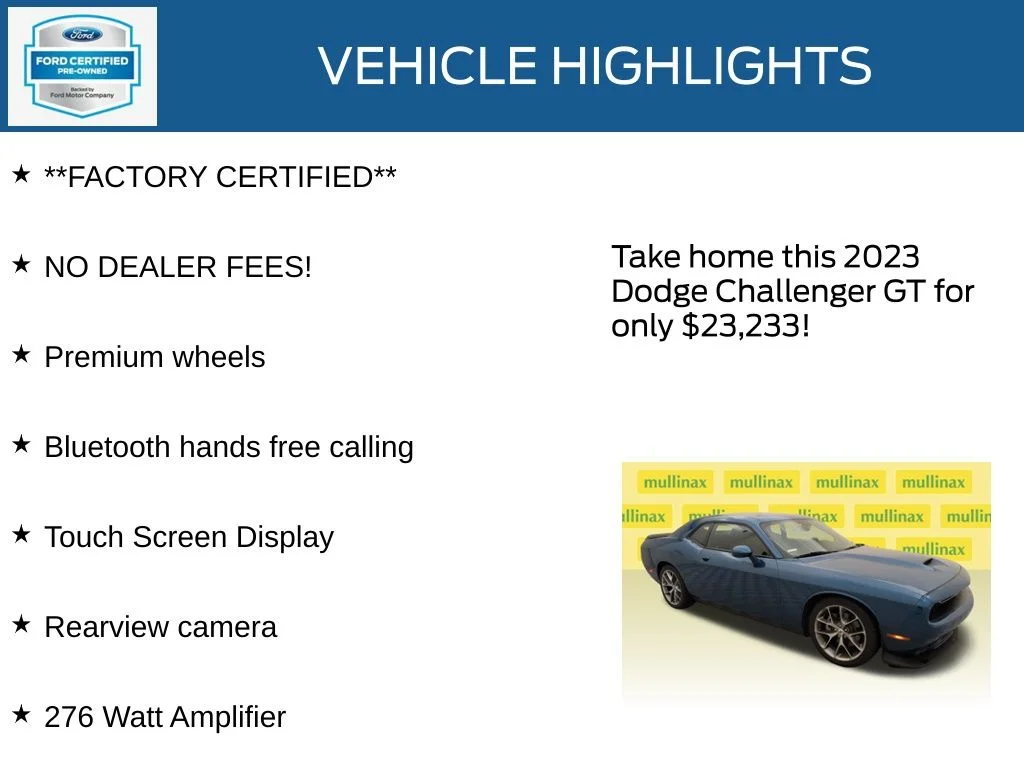 Certified Used 2023 Blue Dodge GT image 12
