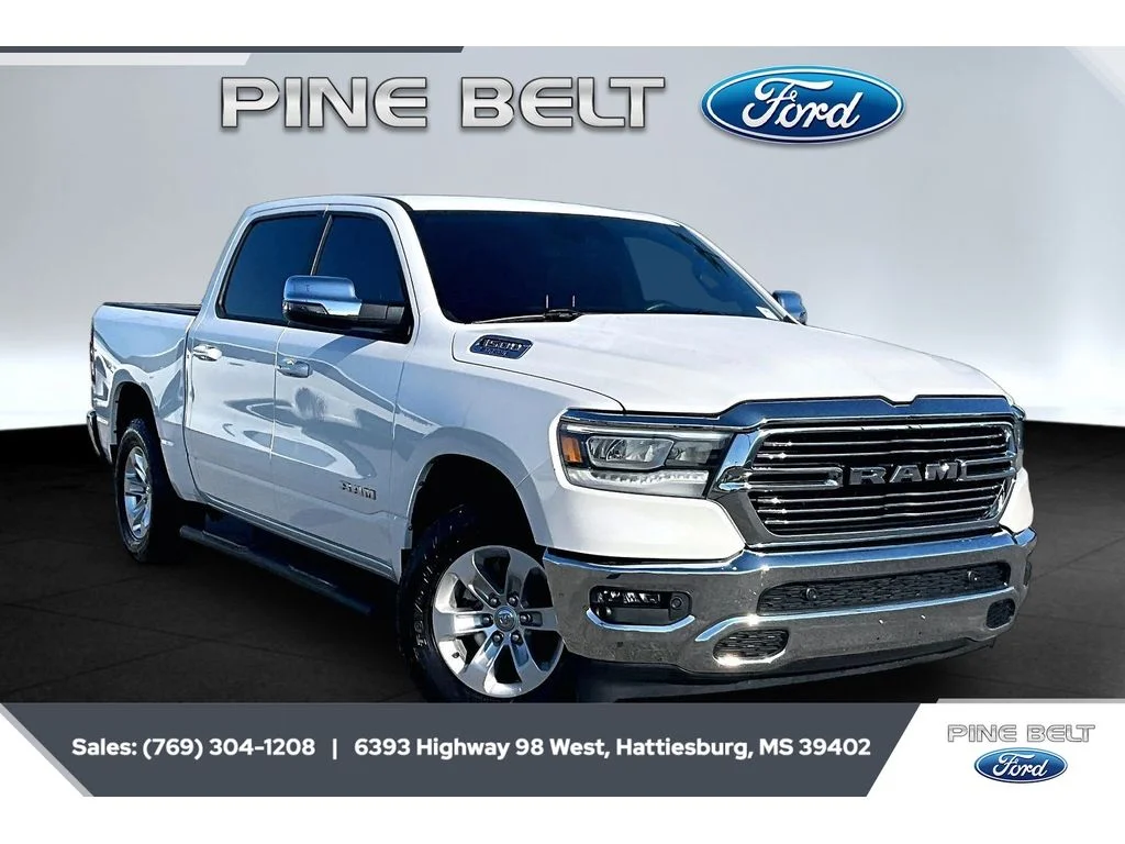 Used 2023 Ivory White Tri-Coat Pearlcoat Ram Laramie image 1