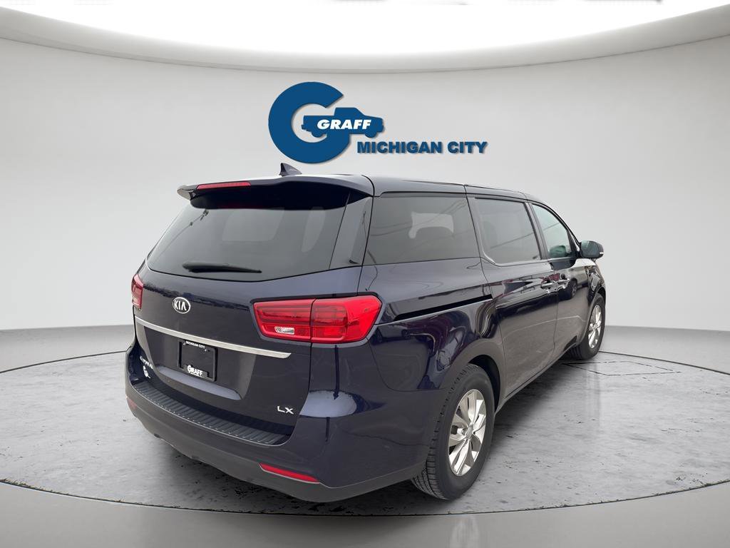 Used 2021 Kia Sedona LX with VIN KNDMB5C19M6671196 for sale in Michigan City, IN