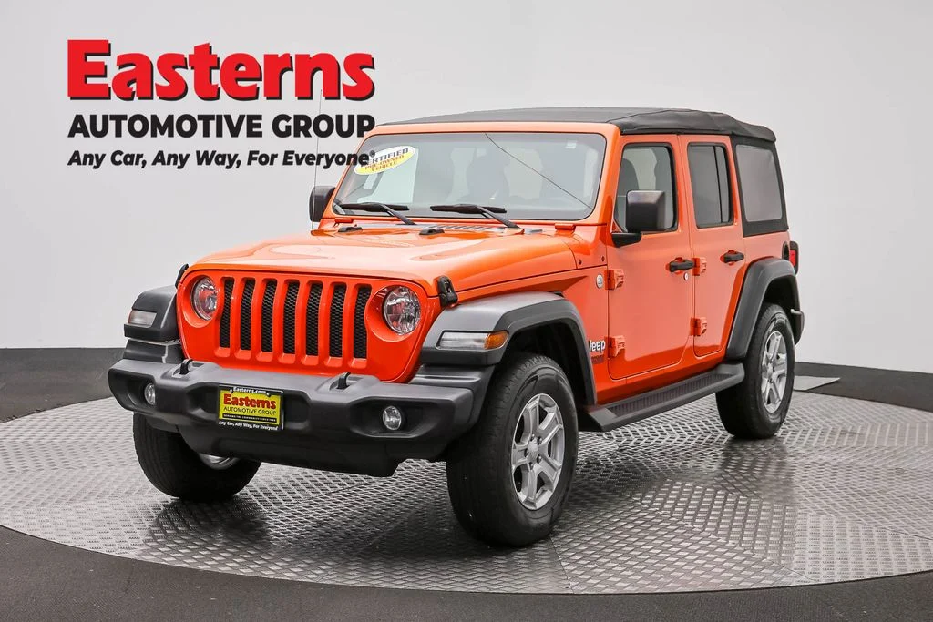 Used 2018 Orange Jeep Unlimited Sport S image 1