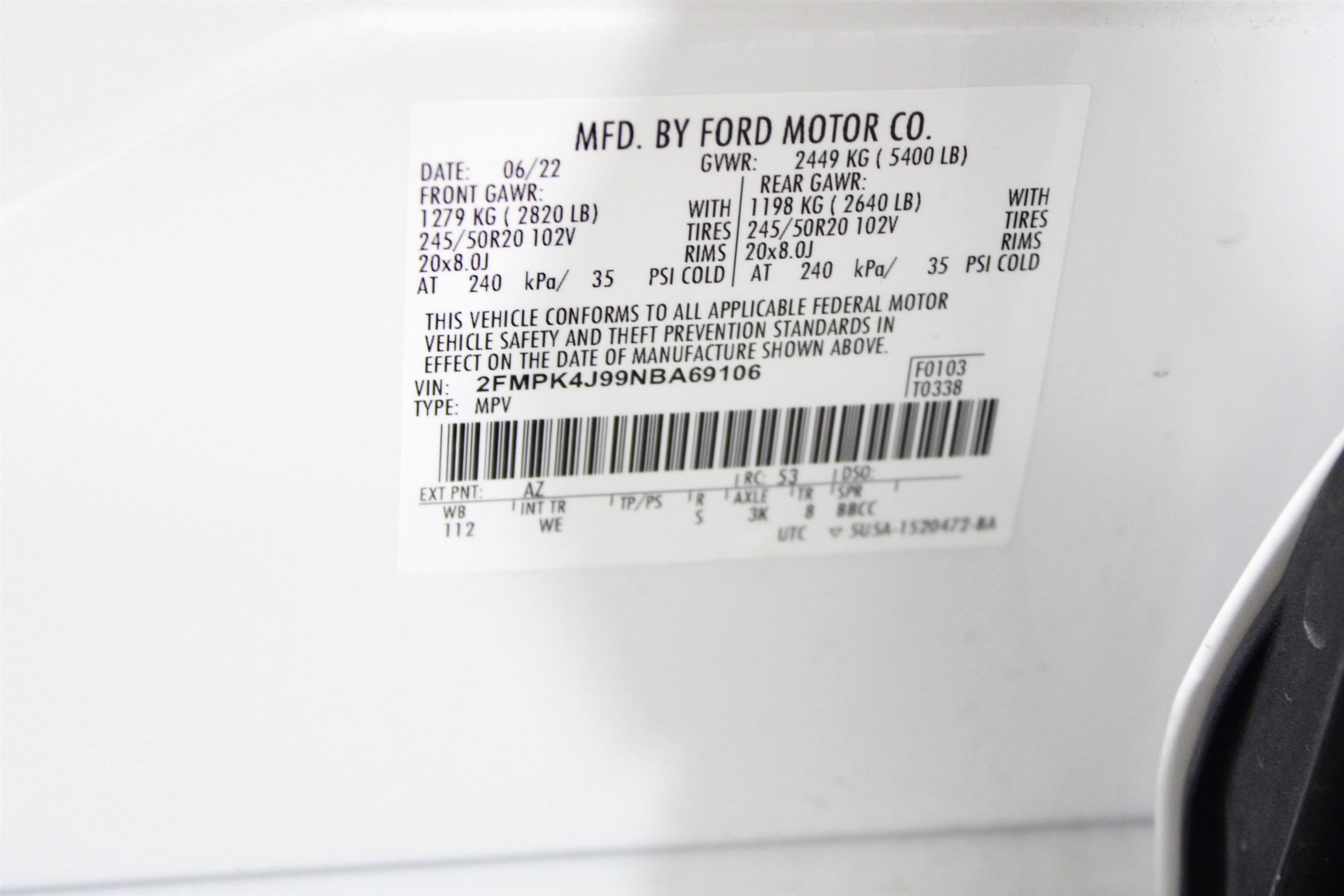 Used 2022 Star White Metallic Tri-Coat Ford ST-Line All-Wheel Drive image 41
