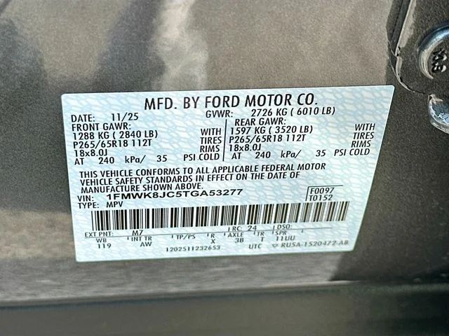 New 2026 Gray Metallic Ford Tremor image 21