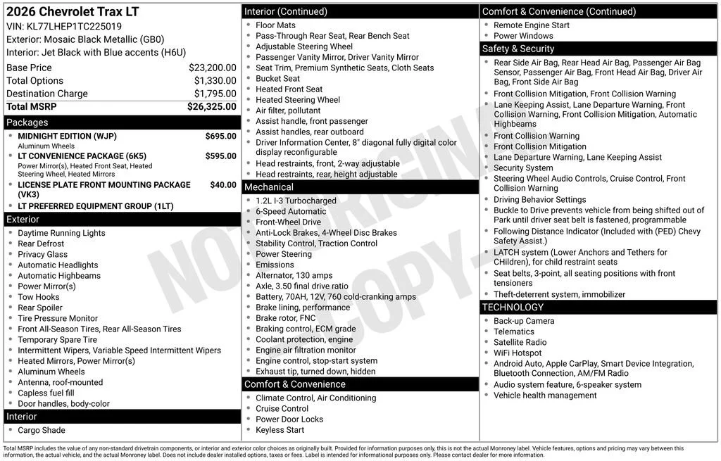 2026 Chevrolet Trax LT - Photo 8