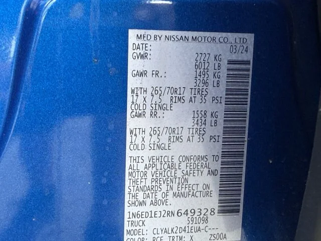 Certified Used 2024 Blue Nissan PRO-X image 36