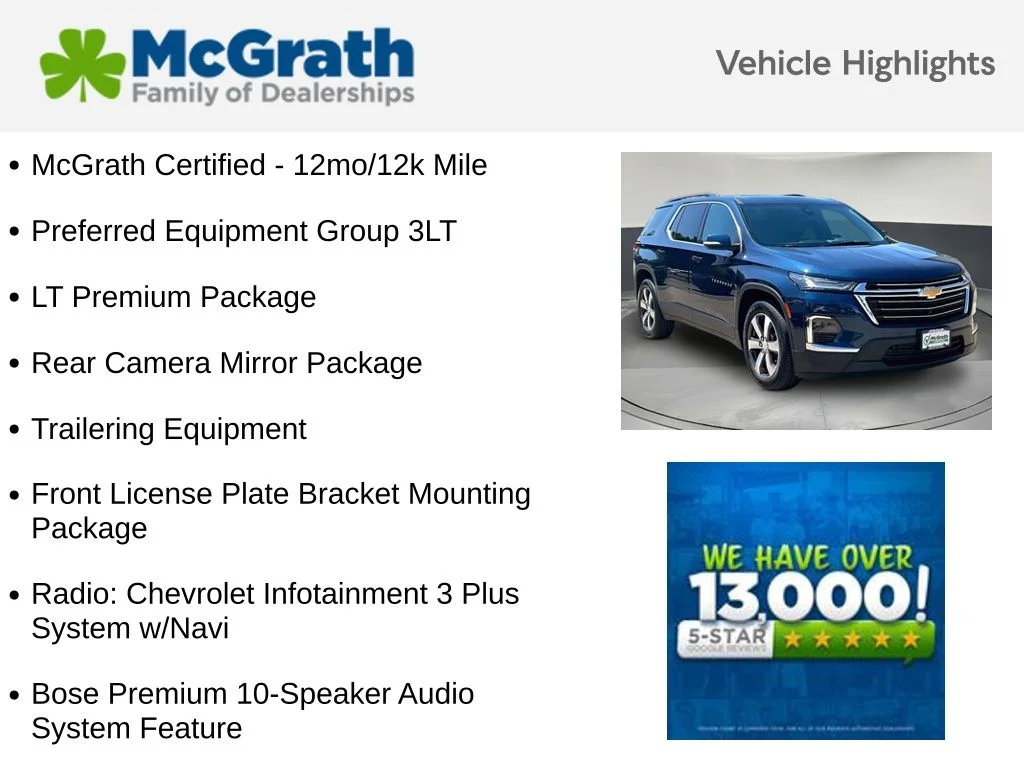 Used 2023 Blue Chevrolet LT Leather image 6