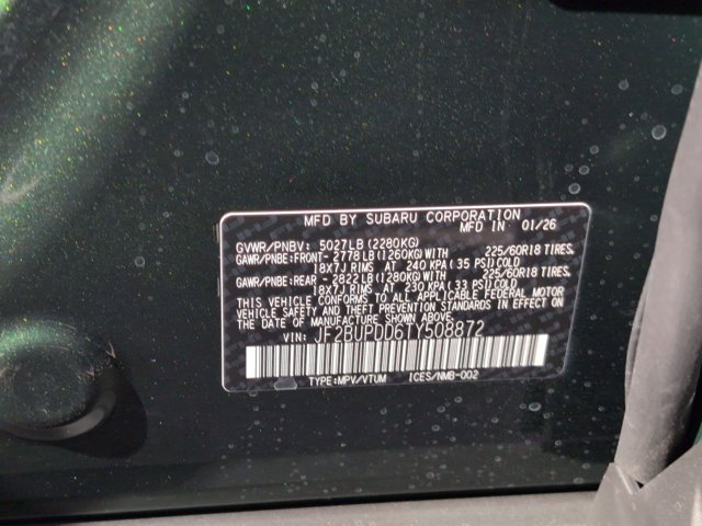 New 2026 DEEP EMERALD GREEN PEARL Subaru Limited image 17