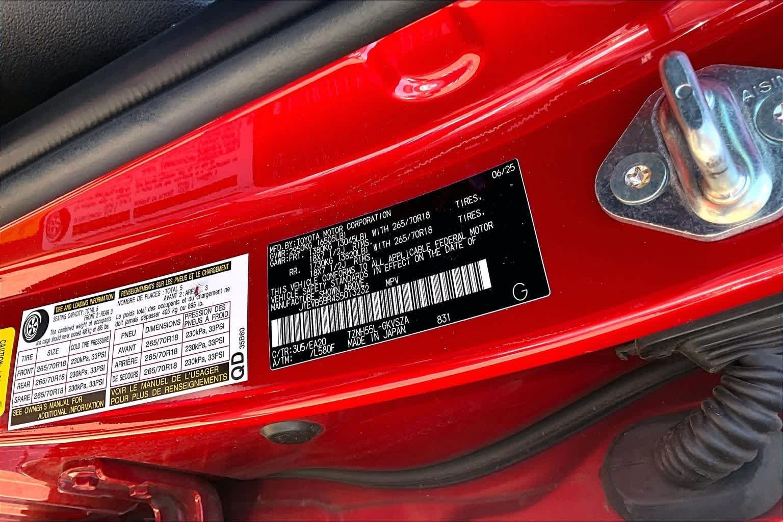 Used 2025 Supersonic Red Toyota Hybrid TRD Off Road Premium image 32