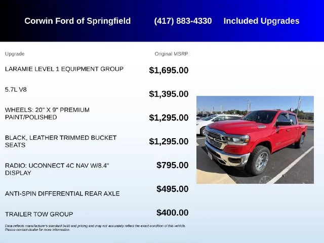 Used 2019 Flame Red Clearcoat Ram Laramie image 5