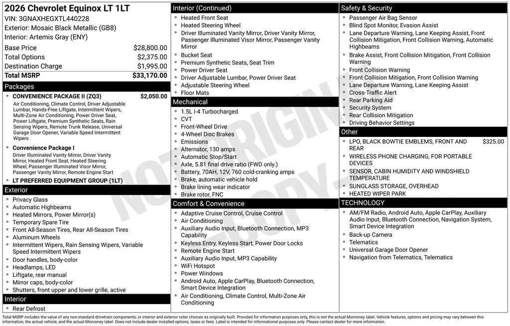 New 2026 Mosaic Black Metallic Chevrolet LT image 25