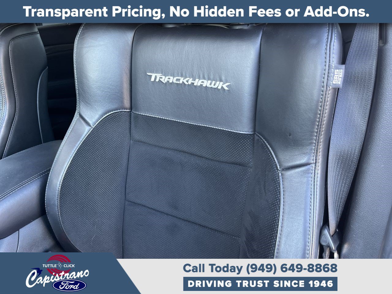 Used 2018 Bright White Clearcoat Jeep Trackhawk image 39