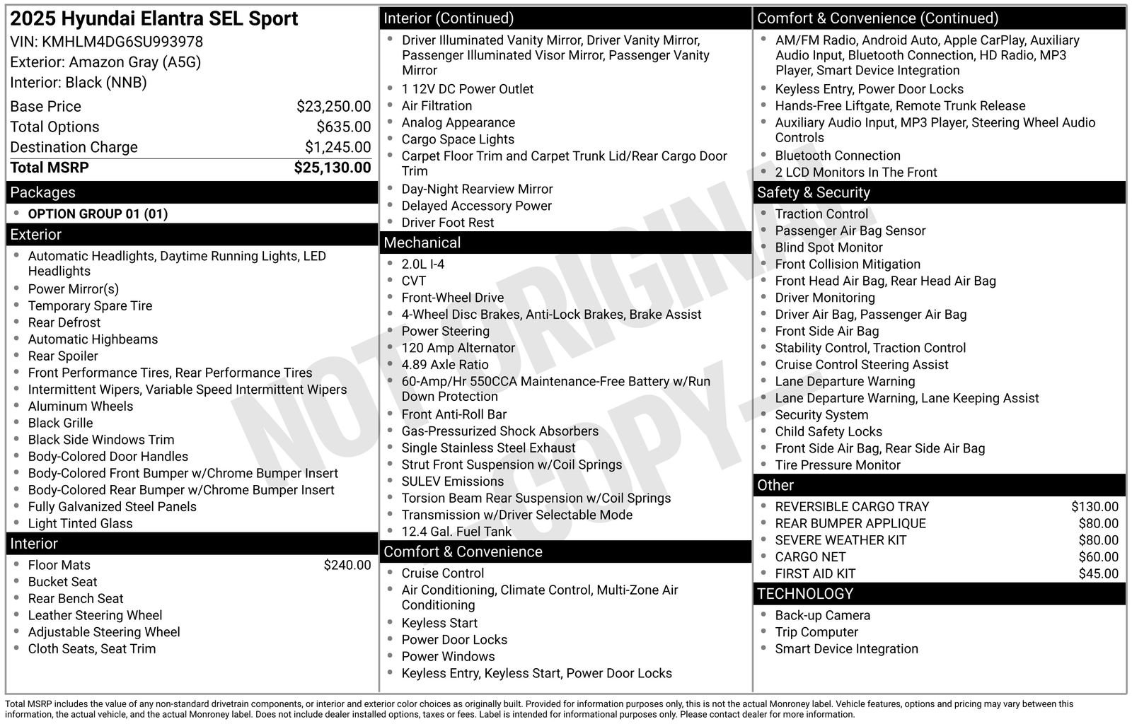 Used 2025 Gray Hyundai SEL Sport image 6