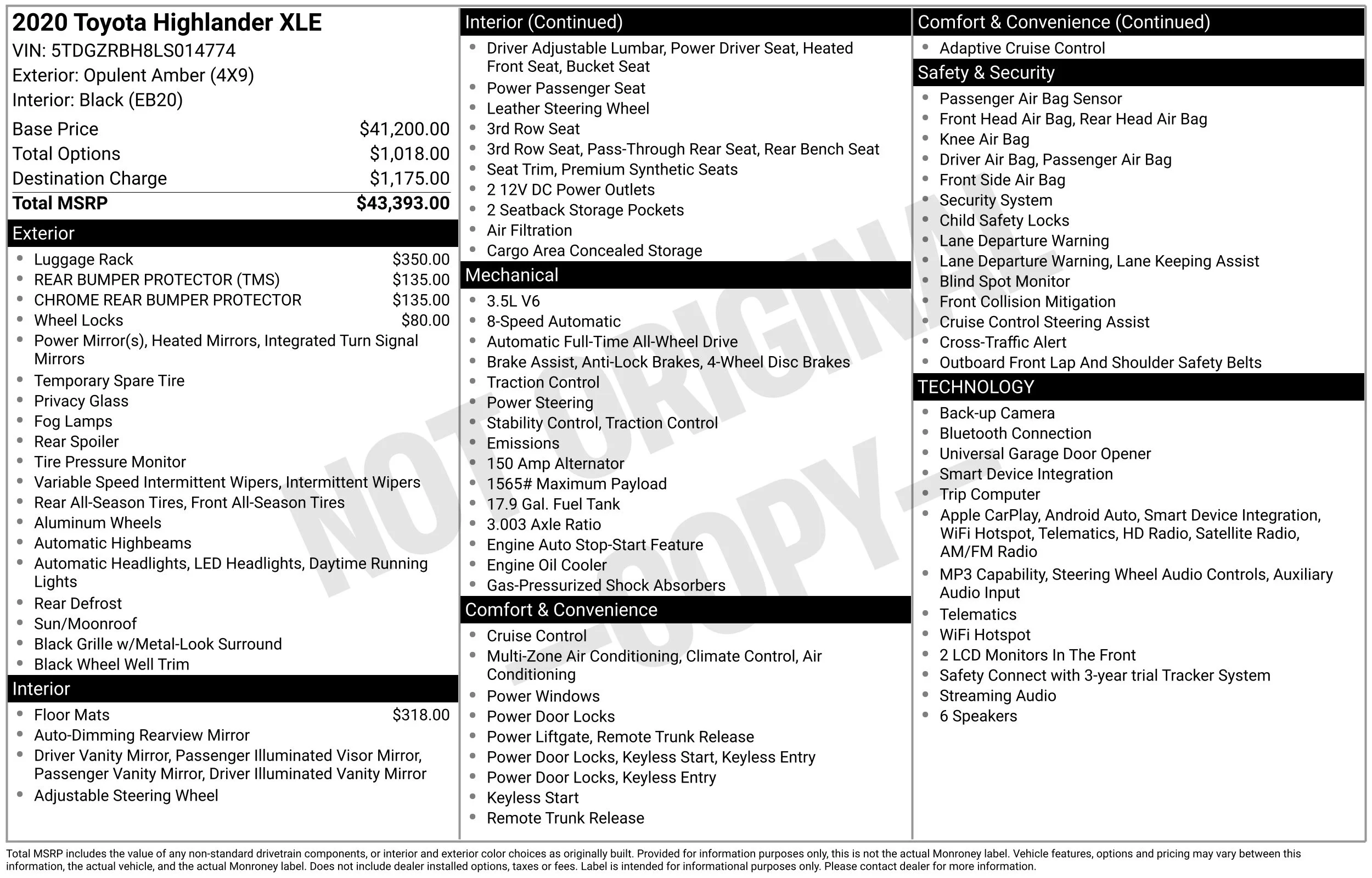 Used 2020 Opulent Amber Toyota XLE image 45