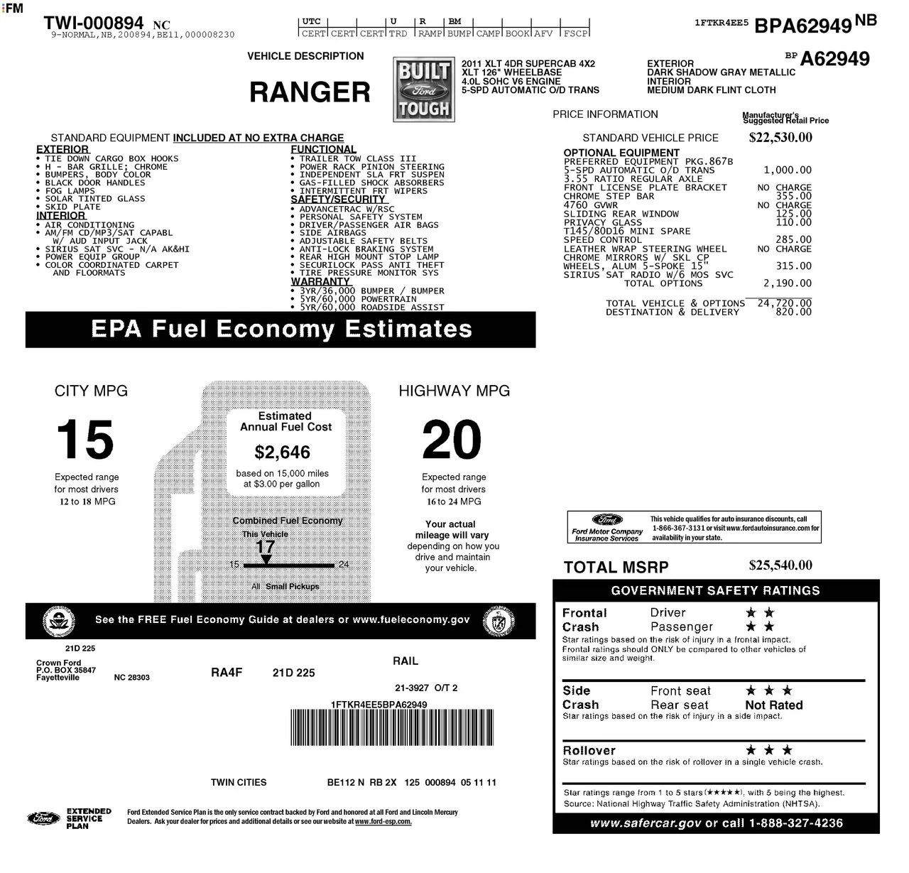 Used 2011 Dark Shadow Gray Metallic Ford XLT image 48