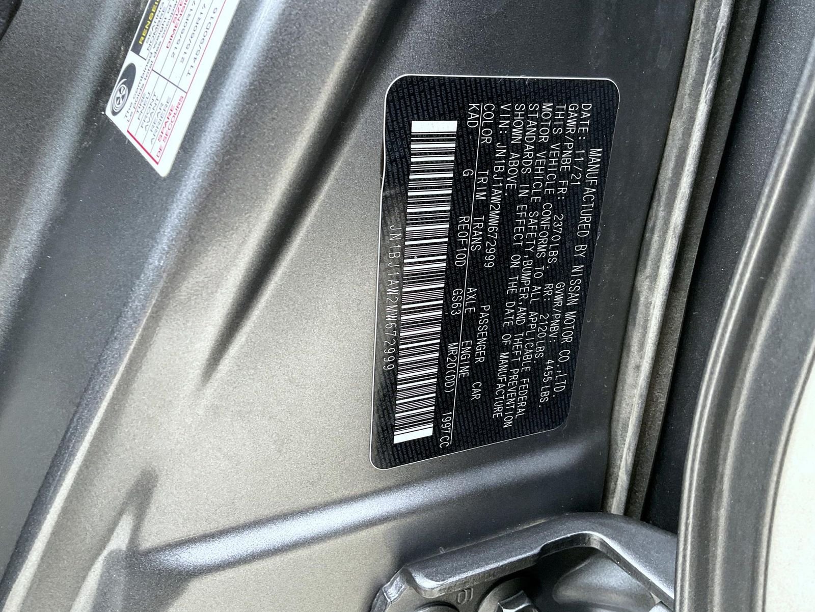 Used 2021 Gray Nissan S image 25